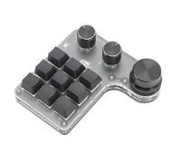 Fabater Multi Function 9 Key Customized Keyboard, 3 Knobs, RGB, USB, BT, Dual Mode, for Office, Games, Music, Media, Industrial Control, Laboratory, Production Line Testing