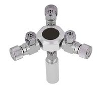 Fabater Multi Ways CO2 Distributor for Aquarium, Aluminum Alloy Regulator Splitter Valve with Anti-Slip Design, Needle Valve for Fish Tank, High Stability Constant Pressure 2-3 (3 in 1)