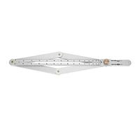 Fabater Multifunctional Goniometer Ruler 4-Fold Corner Angle Finder, 15in Stainless Steel Diagonal Ceiling Profiler with 0-170° Measurement, Woodworking Measuring Tool for Angle Transfer