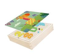 Fabater Mushrooms Wooden Board Game, Insert Puzzle Mushrooms Wooden Board Toy Cultivate Imagination Child Safe for Daily Life (Forest)