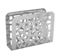 Fabater Napkin Holder, Freestanding Metal Tabletop Tissue Dispenser for Tables, Dining, Kitchen, Restaurant, Picnic, Modern Stainless Steel Cocktail Upright Napkin Holders (Silver)