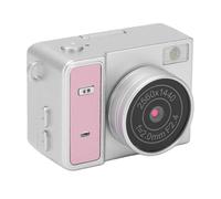 Fabater Palm Size Camera, 1440P Video Recording CCD Selfie Camera with 180° Flip Screen, Soft Fill Light and Anti Lost Strap for Daily Recording and Selfies (Pink)