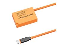 Fabater PD E17 Dummy Battery Power Cable, Camera Power Adapter for R50 R8 R1 R10 200D M6 2 Camera, Stable Continuous Powers Supply for Video Recording Time Lapse Photography