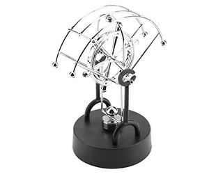 Fabater Perpetual Motion Machine Desk Decor, Electronic Shake Wiggle Device Kinetic Art Craft Ornament, Battery Powered Swinging Kinetic Toy for Office Desk Home (B101)