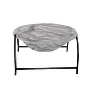 Fabater Pet Hammock Bed, Comfortable, Breathable, Removable, Standing, for Home, 16.92x16.92x9.64 Inch, Mesh Fabric, Metal Iron, Large Cat Hammock (Gray)