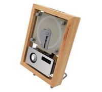 Fabater Picture Frame Wall CD Player Elegant Portable Music Player for Home Décor Unique Acrylic Design (Wooden Frame)