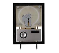 Fabater Picture Frame Wall CD Player Elegant Portable Music Player for Home Décor Unique Acrylic Design (Black Metal Frame)