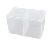 Fabater Plastic Cotton Pads Storage Box with 2 Grids