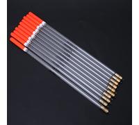 Fabater Plastic Fishing Floats Bobber Stick Kit, Durable 10 Pcs Fishing Tackle for Sea Ice Lake Stream, High Buoyancy Sensitive Fish Feed Baits Accessories (3.0 Transparent)