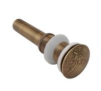 Fabater Pop Up Sink Drain, Copper Rust Resistant Pop Up Drain Stopper, Vessel Sink with Efficient Filter Design Vintage Finish for Bathroom Kitchen (Copper 2)