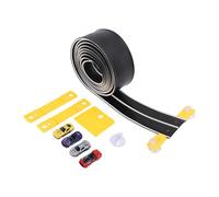 Fabater Portable Flex Track Racetrack Playset with Car Toys for Kids, DIY Design Flexible Race Car Track, Innovative Gravity Motion, Eye Catching Visual Appeal (Black)