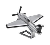 Fabater Propeller Airplane Model, Precise Propeller Details WWII Aviation Design Fighter Aircraft Model, Vintage Airplane with Stand for Home Office Desk Decor (Gray)