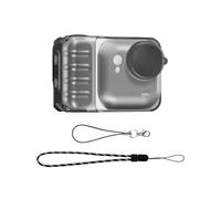 Fabater Protective Case, TPU Sleeve Case for 360 Go Action Camera, Anti Scratch and Impact Absorption, All Round Protect with Lens Protector Cap & Lanyard, Camera Accessories (Frosted Black)