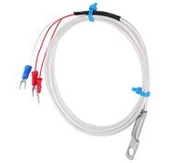 Fabater PT100 Temperature Sensor Probe 6mm Round Hole Patch Type Stainless Steel Thermistor -50~300℃ Three Wire System for Power Plant Sewage Treatment Plant (#2)