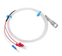 Fabater PT100 Temperature Sensor Probe 6mm Round Hole Patch Type Stainless Steel Thermistor -50~300℃ Three Wire System for Power Plant Sewage Treatment Plant (#3)
