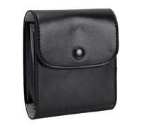 Fabater PU Leather Picture Holder Elegant Design for 3 Inch Photos Perfect for On-the-Go Storage (Black)
