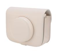 Fabater Pu Protective Small Camera with Removable Upper Cover for Popoto Cameras, Adjustable Shoulder Strap for the Outdoor Photography (White)