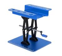Fabater RC Car Stand, 6-14cm Height Adjustable Hand Crank Lift RC Work Station, Alloy Elevating Platform with Anti Slip Mat for 1/8 1/10 /12/16 Scale Cars Trucks Crawlers (Black Blue)
