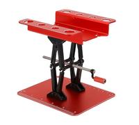 Fabater RC Car Stand, 6-14cm Height Adjustable Hand Crank Lift RC Work Station, Alloy Elevating Platform with Anti Slip Mat for 1/8 1/10 /12/16 Scale Cars Trucks Crawlers (Black Red)