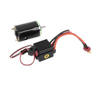 Fabater RC Motor, High Torsion and Water Proof RC ESC, 540 Brushed Motor and 320A ESC Set with 5V 2A BEC, Forward Backward Speed Control and Built in Cooling Fan for 1/10 Crawler Car (45T)
