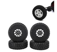 Fabater RC Wheels and Tires, 4 Pcs 70mm OD. 40mm ID. Swamp Claw Mud Terrain Tires Accessories, Replacement for MN82, LC79 RC Off Road Car Truck (Black)