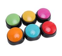 Fabater Recordable Voice Buttons, 30 Seconds Playback, 6PCS Colorful Buzzer Set for Pet Commands and Communication, Great for Dog and Cat Owners