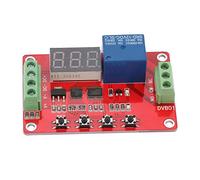 Fabater Red DVB01 Digital Window Voltage Comparator, DC 0-100V Voltage Measurement Module, 5 Selectable Functions with Adjustable Upper/Lower Limits, 0-99.9S Delay Pull-In & Pull-Off, (12V)