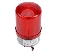 Fabater Red LED Warning Light Rotating Beacon Lamp AC220V 3W Emergency Warning Lighting for Workshop Construction Site, Durable Low Noise High Bright