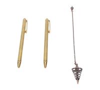 Fabater Retractable Dowsing Rods, Sturdy Copper Construction Kit with Pendulum Pendant for Water Dowsing and Experienced Practitioners