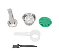 Fabater Reusable Coffee Capsule Made of Stainless Steel for a More Rich Flavor Extraction, Coffee Bowl with Manipulation Spoon Brush for Enthusiasts