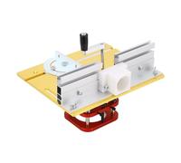 Fabater Router Lift Kit, Universal 64 66mm Motor Fit 51mm Lifting Stroke Aluminum Alloy Construction Router Table Insert Plate, Manual Lifting System with Crank Handle for