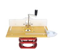 Fabater Router Lift, Router Lift System Kit for 64-66mm Diameter Motors, Woodworking Benches Milling Slotting Trimming Chamfering Table Top Engraving Auxiliary Tool (Gold)