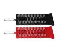 Fabater Score Counter Compact Easy Operation 18 Holes Scoreboard for Training and Competition Black+Red Size 6.3x2.4in for Enthusiasts