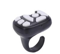 Fabater Scrolling Ring, Wireless Remote Control Page Turner, Rechargeable Controller for Phone Application, Wireless Remote Control Ring, Long Distance (Black)