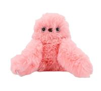 Fabater Shy Interactive Owl Plush Toy with Motion Sensing for Fun Gift and Backpack Decoration, Fluffy and Adorable (Pink)