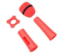 Fabater Silicone Wireless Microphone Handle Sleeve, Anti Fall Mic Protection Cover Wireless Handheld Microphone Protection Kit with Windscreen and Anti Slip Ring for Home Karaoke (Red)