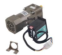 Fabater Single Phase Asynchronous Gear Motor, AC 90W High Torque Reversible Adjustable Speed Deceleration Gear Motor with Low Noise Low Vibration Governor for Packaging Machine Tool (Reduction ratio