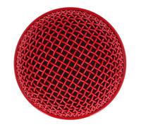 Fabater SM58S Microphone Head Replacement with Foam Wind Disc, Long-lasting Radiator Grille for UT2 SLX4, Ideal for Singers and Speakers (Red)