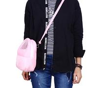 Fabater Small Pet Carrier Bag for Hamster Rat Hedgehog - Soft Plush Travel Sleeping Pouch with Mesh Window, Adjustable Strap, and Zip Closure (Pink L)