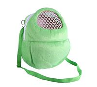 Fabater Small Pet Carrier Bag for Hamster Rat Hedgehog - Soft Plush Travel Sleeping Pouch with Mesh Window, Adjustable Strap, and Zip Closure (Green)