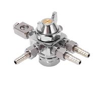 Fabater Small Silver Automatic Spray Gun with Zinclego Body, Stainless Steel Nozzle, Portable Paint Spray for Water, Printing (1.3mm/0.05in)