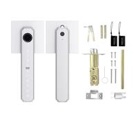 Fabater Smart Fingerprint Door Lock, 5 Unlocking Methods Keyless Entry Door Lock, Biometric with APP Control Password Keypad IC Card Auto for Home Office Apartment (Silver)