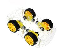 Fabater Smart Robot Car Kit 4WD Acrylic Chassis for Handcraft, Double Decker with 4 Decelerated DC Motors, Large Stable Platform for STEM Projects