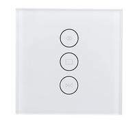 Fabater Smart WiFi Curtain Switch Touch Panel Timer Voice Control Works with for Smart Home Automation (White)