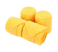 Fabater Soft Fleece Horse Leg Wraps with Comfortable Support & Longevity 4pcs for Daily Riding & High Intensity Equestrian Activities (Yellow)
