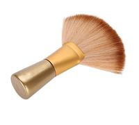 Fabater Soft Large Fan Shaped Neck Duster Hair Brush for Salon Barber Stylist Face Cleaning, Wood Handle Hair Cutting Brush for Home Use, Anti-Slip Comfortable Hairdressing Tool