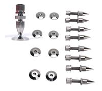 Fabater Speaker Spike Pad Kit, 8 Pack Adjustable Copper Speaker Spike Isolation Stand with Base Pad, Shockproof Speaker Spikes Feet for Amplifier, CD DVD Player, Turntable Recorder
