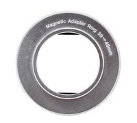 Fabater Square Metal Lens Hood Matte Finish for Fuji X-E5 X100VI, Blocks Unnecessary Light, Camera Lens Guard for Outdoor Photography, Aluminum Alloy Retro Black Magnetic Shade (Silver)