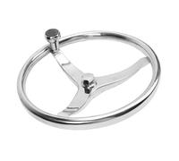 Fabater Stainless Steel Boat Steering Wheel, Marine Steering Wheel 3 Spoke 13-1/2 Inch Dia. With 5/8 Inch-18 Nut and Turning Knob for 3/4 Inch Tapered Shaft, for Seastar and Verado