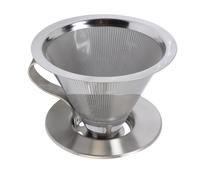 Fabater Stainless Steel Paperless Pour Over Coffee Dripper Portable Filter Cone for Travel, Reusable Strainer for Camping